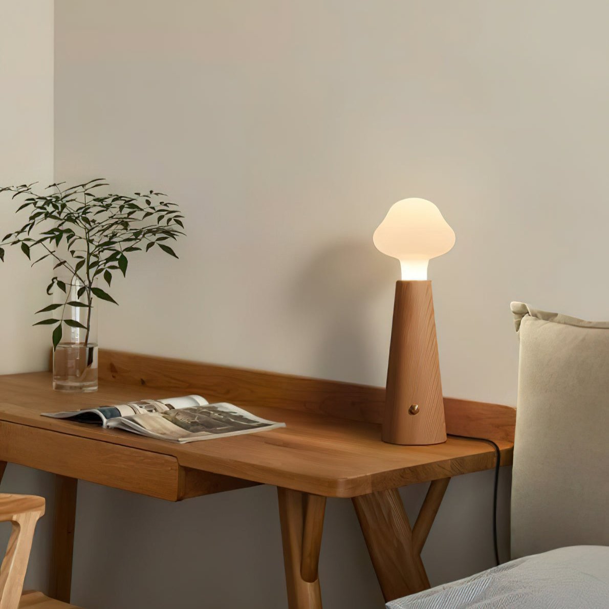 Cloudlet LED-Tischlampe – integriertes Licht in Wolkenform, 3 Farbtemperaturen, Holz-Metall-Acryl-Mix, H42 cm