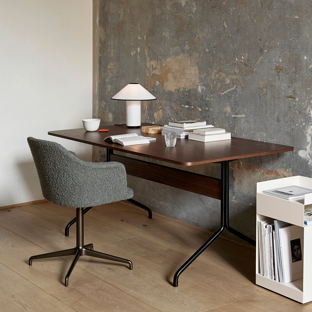 Colette Tischleuchte im klassischen Design – Stilvolle LED-Lampe mit Stoffschirm & E27-Fassung für warmes, wohnliches Ambiente