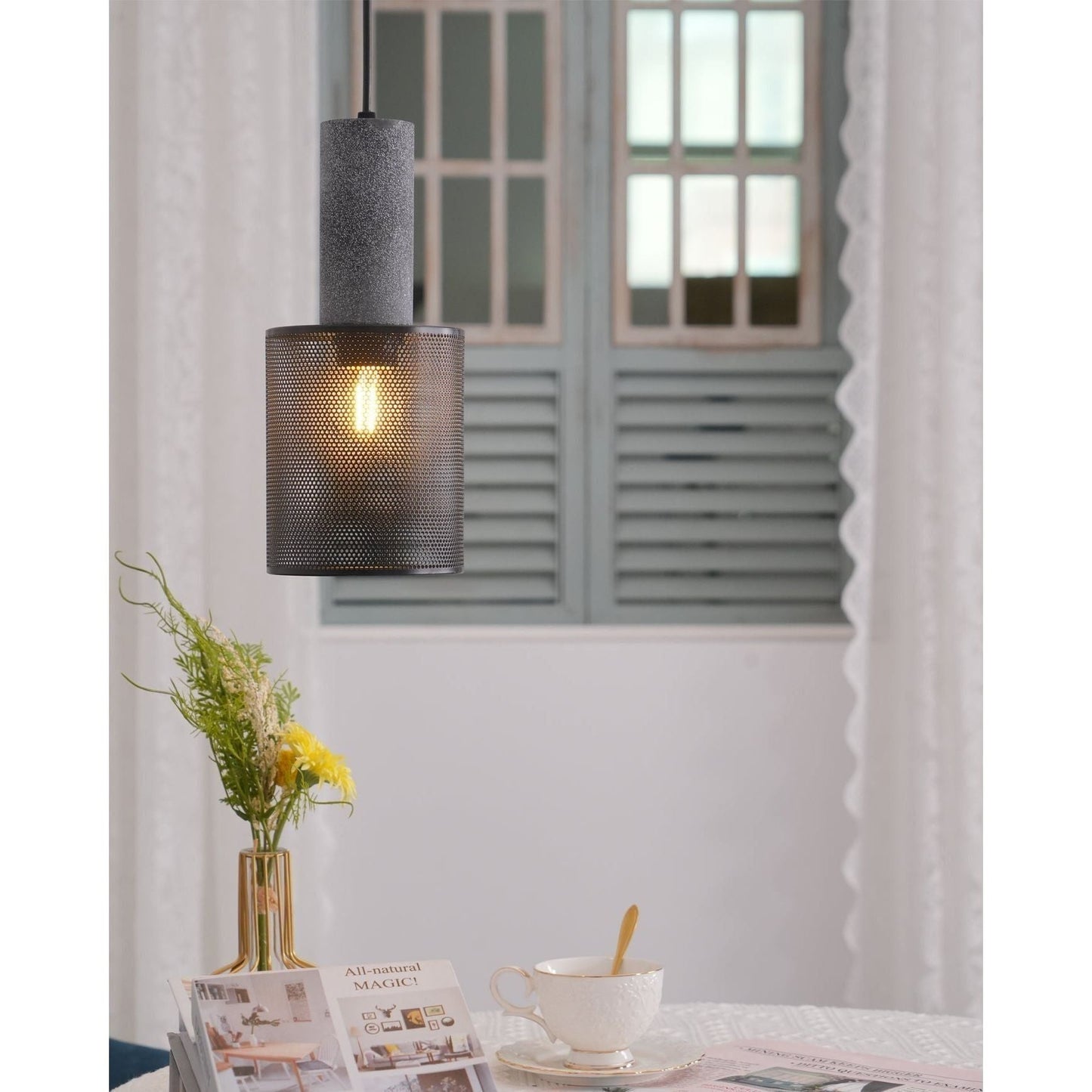 NordicGlow Pendelleuchte - Nordische Vintage Kronleuchter Deckenleuchte