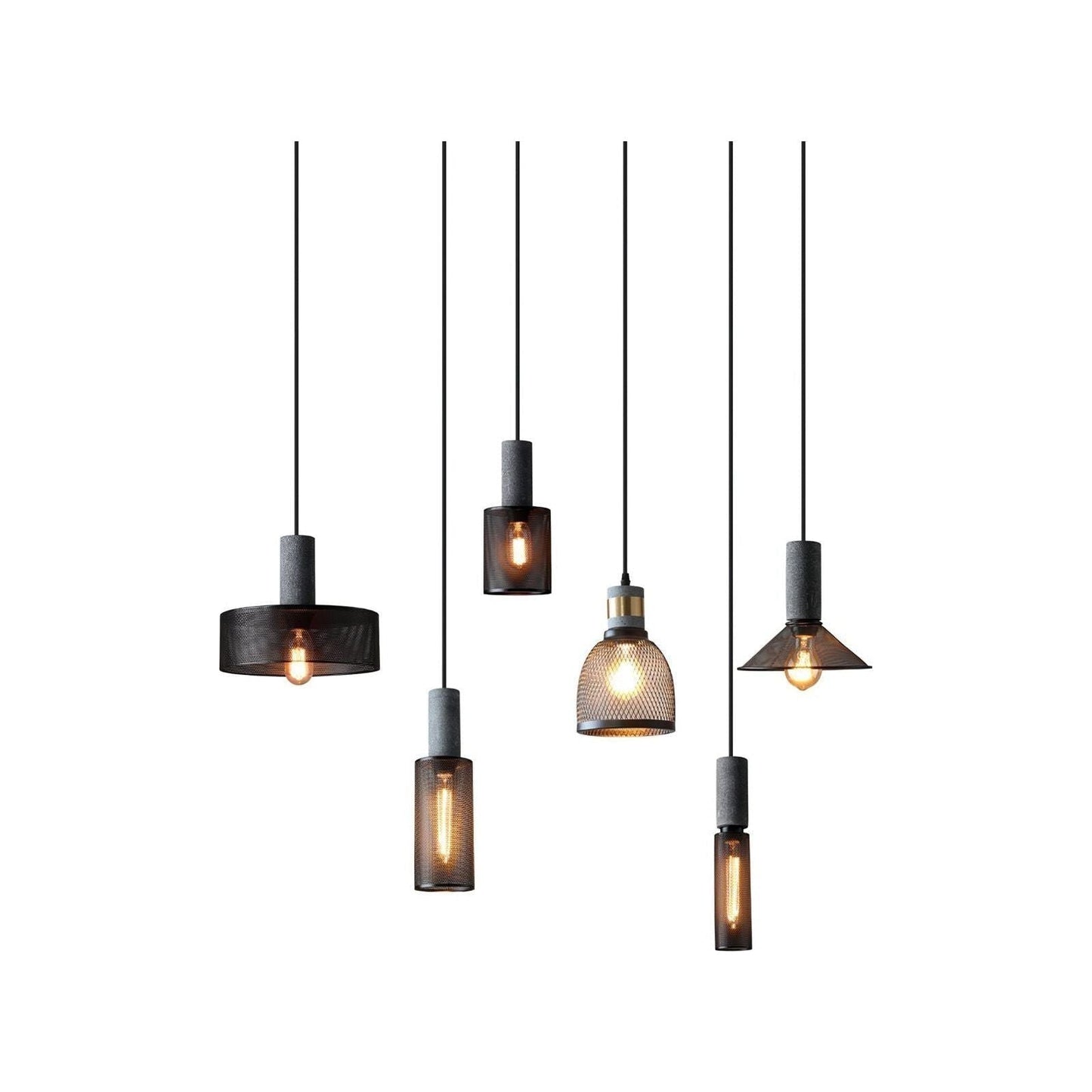 NordicGlow Pendelleuchte - Nordische Vintage Kronleuchter Deckenleuchte