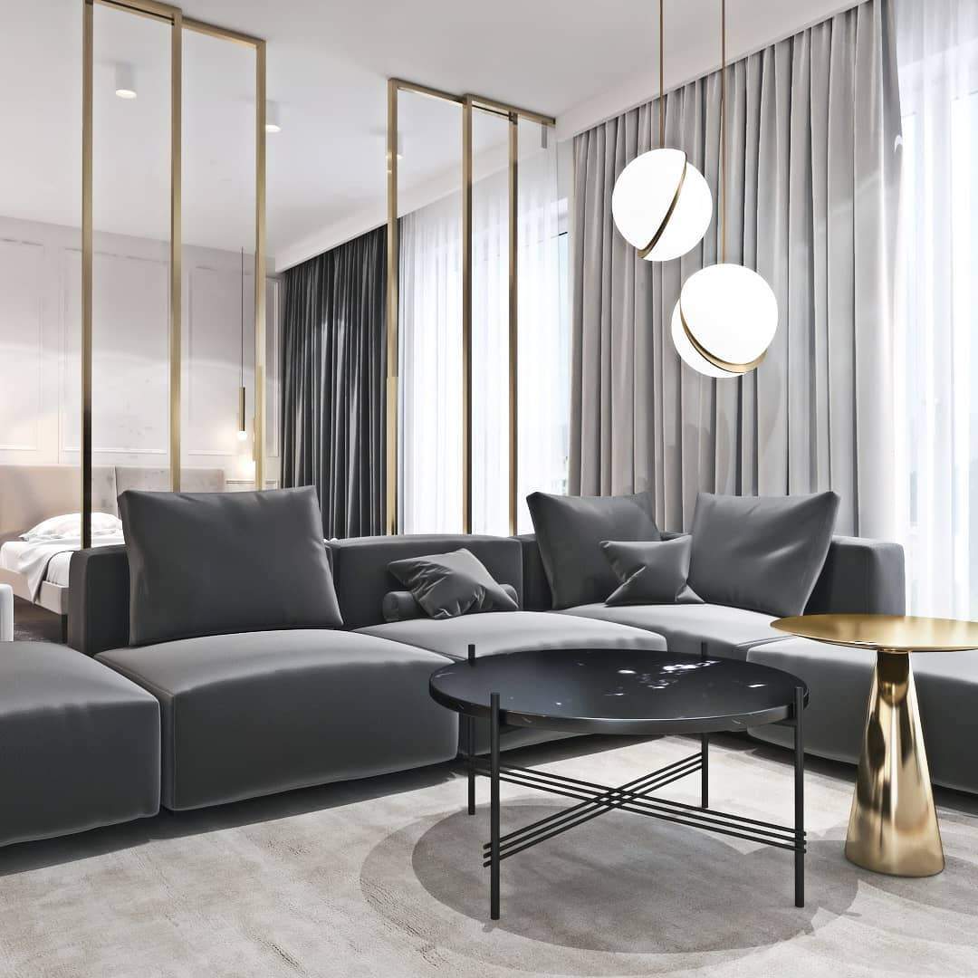 Moderne Pendelleuchte Kugel Design – Luxuriöse Hängelampe mit Messing Akzent für Wohnzimmer & Treppenhaus