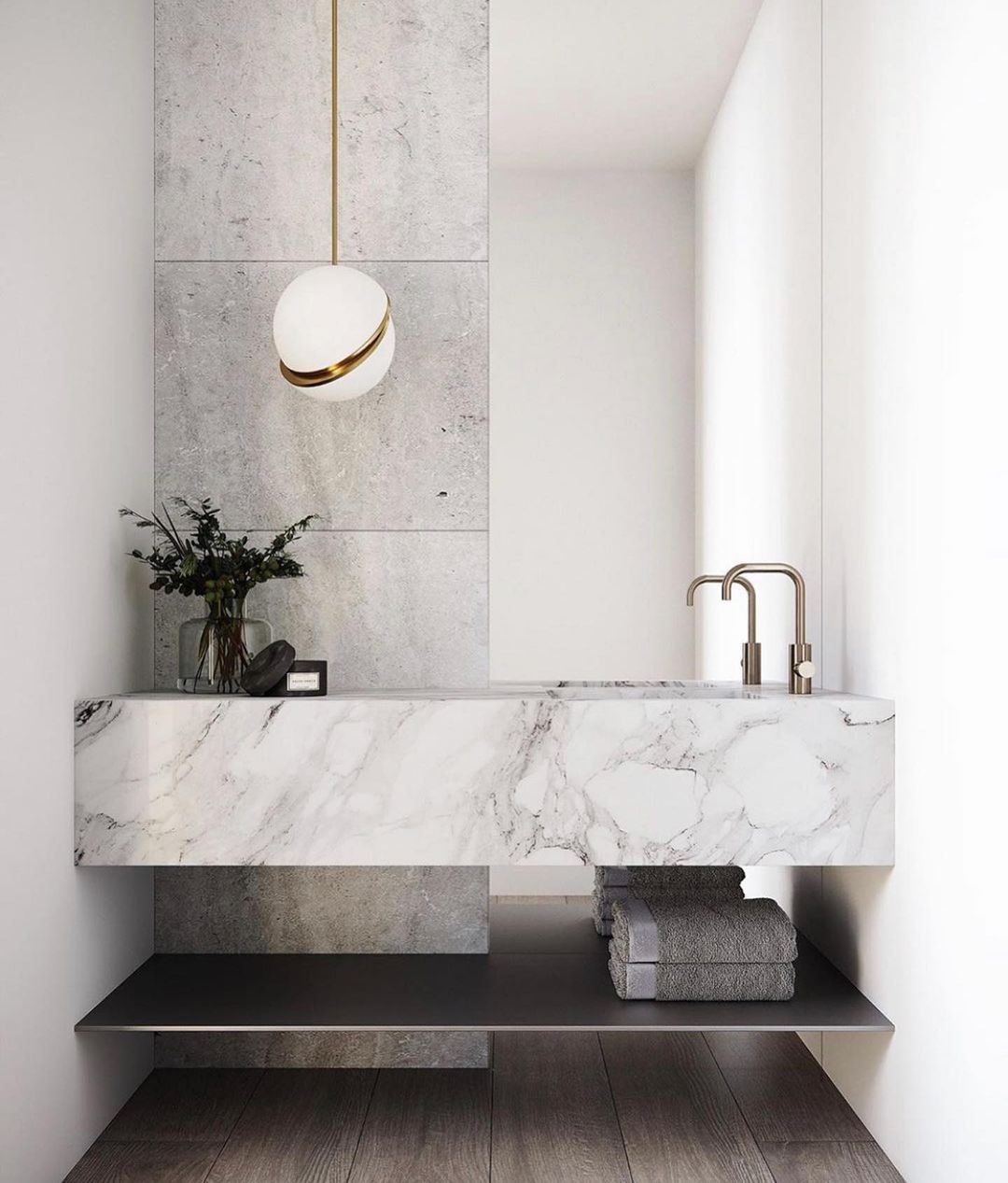 Moderne Pendelleuchte Kugel Design – Luxuriöse Hängelampe mit Messing Akzent für Wohnzimmer & Treppenhaus