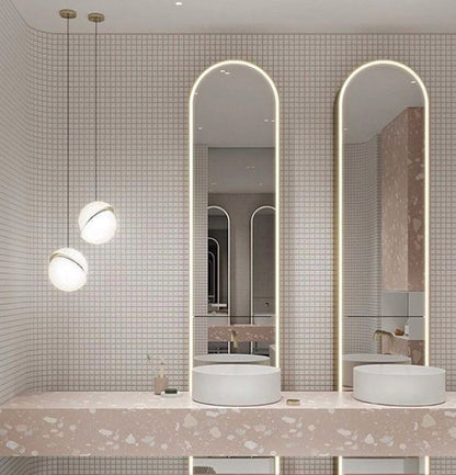 Moderne Pendelleuchte Kugel Design – Luxuriöse Hängelampe mit Messing Akzent für Wohnzimmer & Treppenhaus