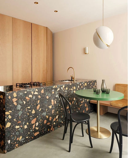 Moderne Pendelleuchte Kugel Design – Luxuriöse Hängelampe mit Messing Akzent für Wohnzimmer & Treppenhaus