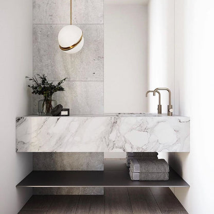 Moderne Pendelleuchte Kugel Design – Luxuriöse Hängelampe mit Messing Akzent für Wohnzimmer & Treppenhaus