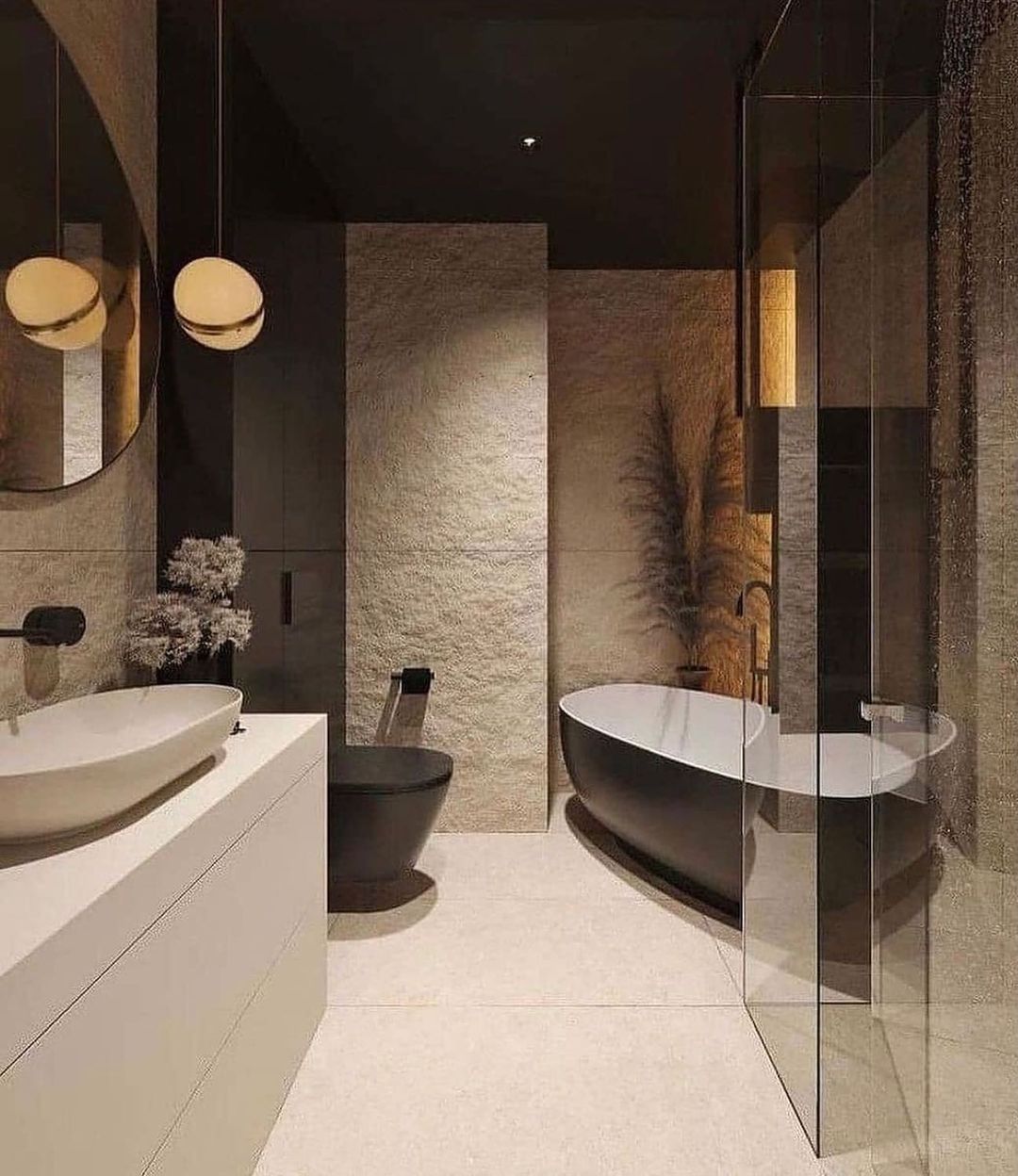 Moderne Pendelleuchte Kugel Design – Luxuriöse Hängelampe mit Messing Akzent für Wohnzimmer & Treppenhaus