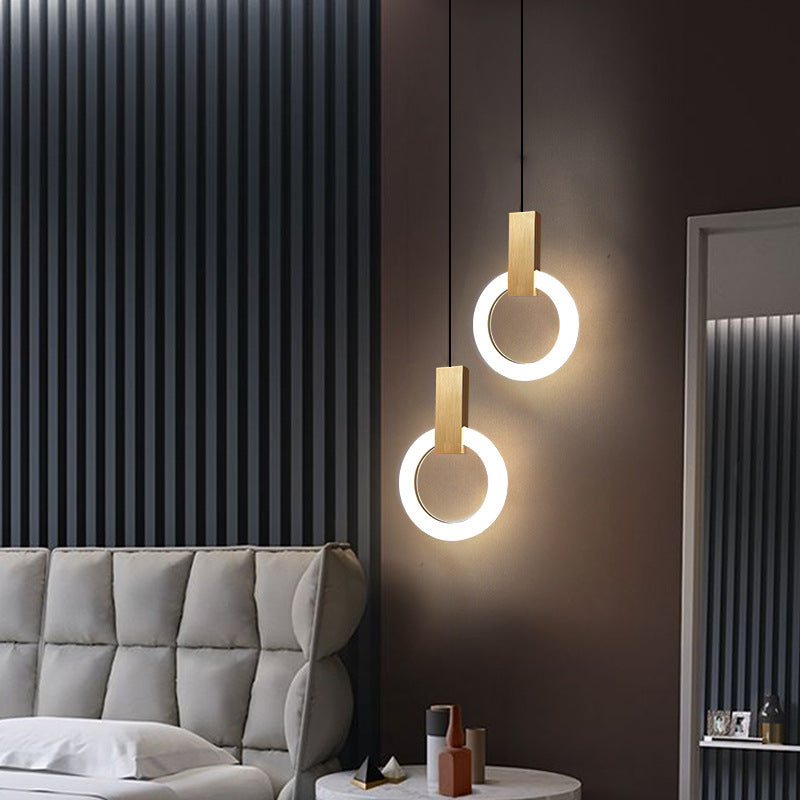 Moderne LED Ring Pendelleuchte – Goldene Hängelampe im minimalistischen Design für Esszimmer & Wohnzimmer
