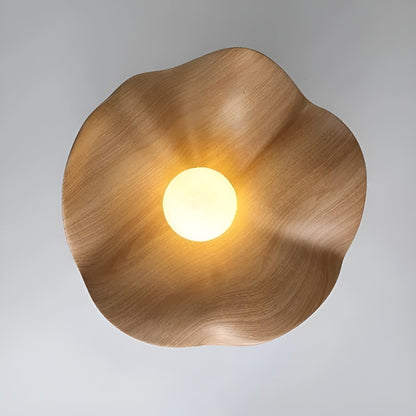 PetalBeam Light – Nordische Lotusblatt-Holz-Deckenleuchte