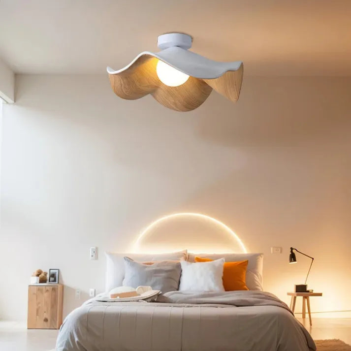 Deckenleuchte im Wellen-Design – Moderne Deckenlampe für Schlafzimmer, Flur & Wohnzimmer im skandinavischen Stil