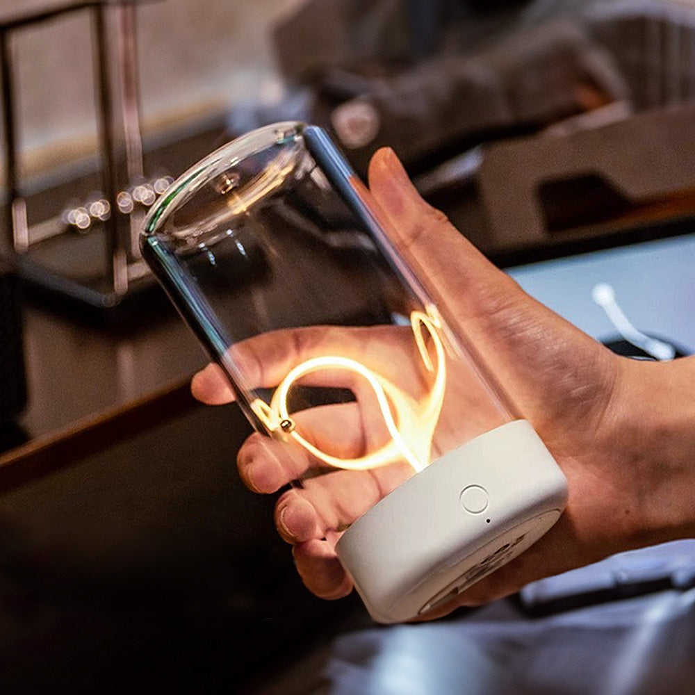 Magnetische Mini-Tischlampe mit Touch-Steuerung – Kabellose LED-Leuchte mit Atemmodus & USB-Aufladung für moderne Raumbeleuchtung