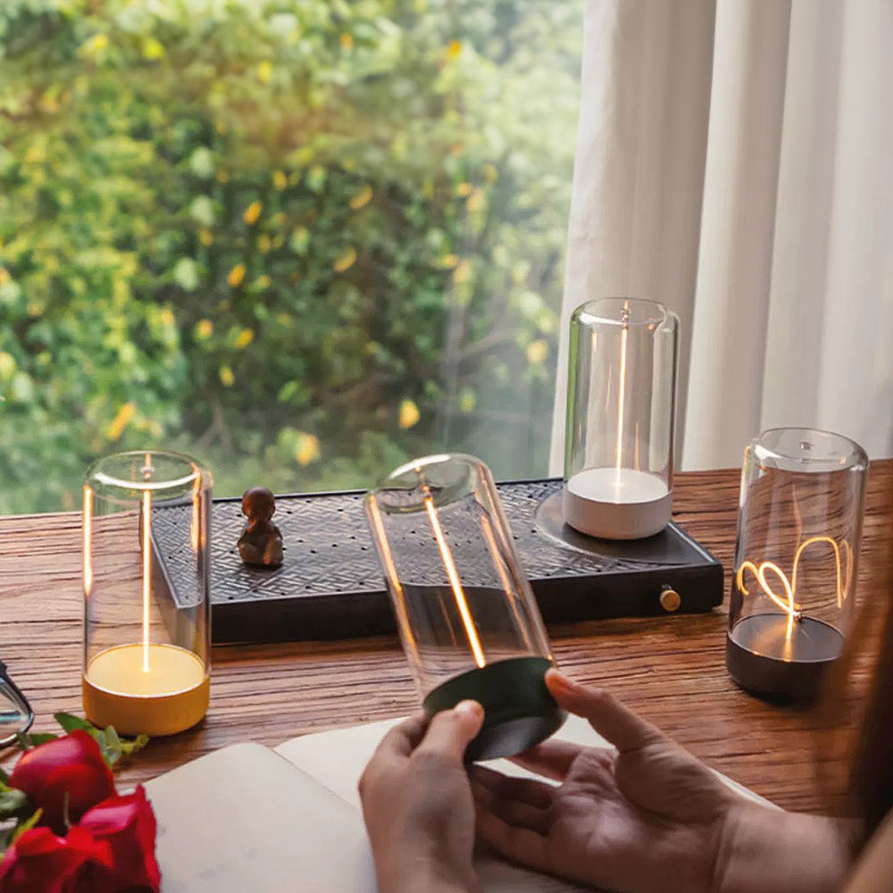 Magnetische Mini-Tischlampe mit Touch-Steuerung – Kabellose LED-Leuchte mit Atemmodus & USB-Aufladung für moderne Raumbeleuchtung