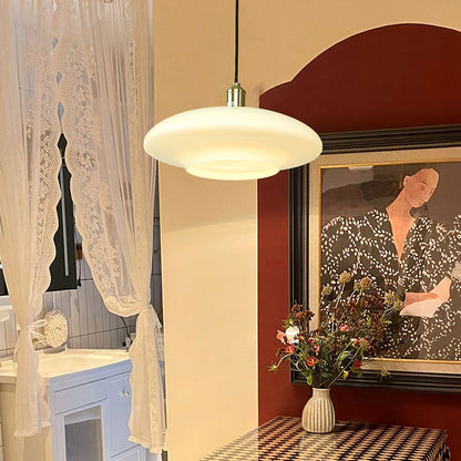 Retro Pendelleuchte im minimalistischen Stil – Runde Hängelampe für Küche, Esszimmer & Café