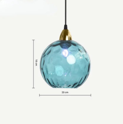 Moderne Glaskugel Pendelleuchte | Designer Hängelampe aus Glas