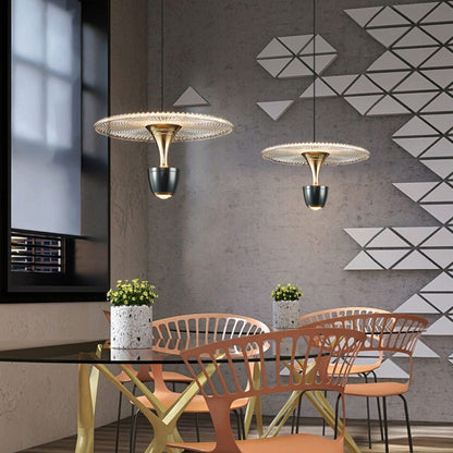 Design Pendelleuchte im Vintage-Look – Edle Hängelampe mit Glasdetails & Goldakzenten für Esszimmer & Wohnzimmer