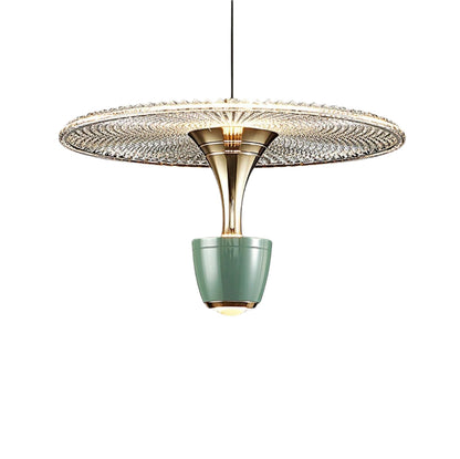 Design Pendelleuchte im Vintage-Look – Edle Hängelampe mit Glasdetails & Goldakzenten für Esszimmer & Wohnzimmer