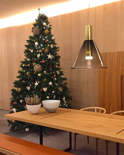 Moderne Pendelleuchte aus Glas & Messing – Design-Hängelampe für Esstisch & Wohnzimmer