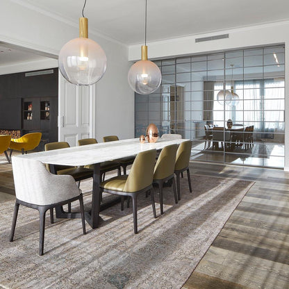 Moderne Pendelleuchte aus Glas & Messing – Design-Hängelampe für Esstisch & Wohnzimmer