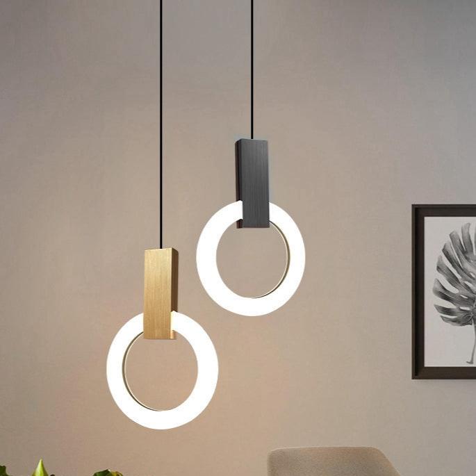 Moderne LED Ring Pendelleuchte – Goldene Hängelampe im minimalistischen Design für Esszimmer & Wohnzimmer