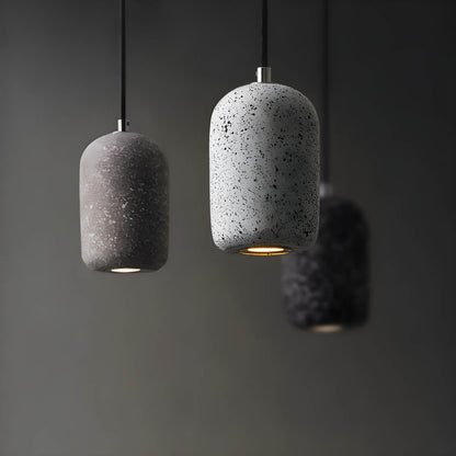 Moderne Pendelleuchten im Beton-Look – Zylindrische Hängelampen für Küche, Bar & Wohnzimmer – Minimalistisches Design
