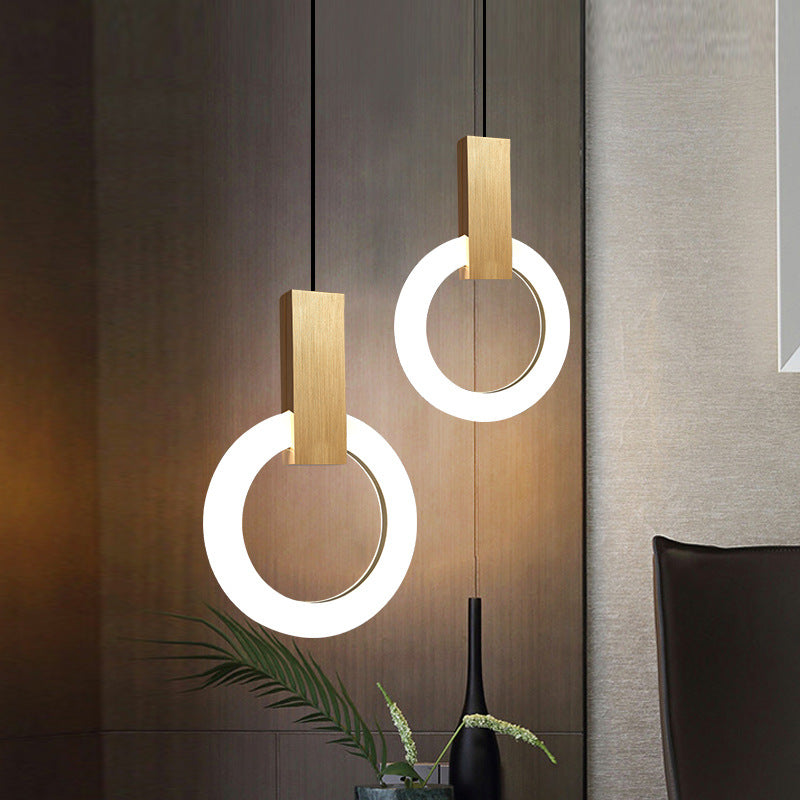 Moderne LED Ring Pendelleuchte – Goldene Hängelampe im minimalistischen Design für Esszimmer & Wohnzimmer