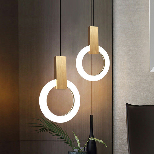 Moderne LED Ring Pendelleuchte – Goldene Hängelampe im minimalistischen Design für Esszimmer & Wohnzimmer