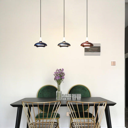 Moderne UFO Pendelleuchte in Kupferoptik – Designer Hängelampe für Esszimmer, Küche & Wohnzimmer