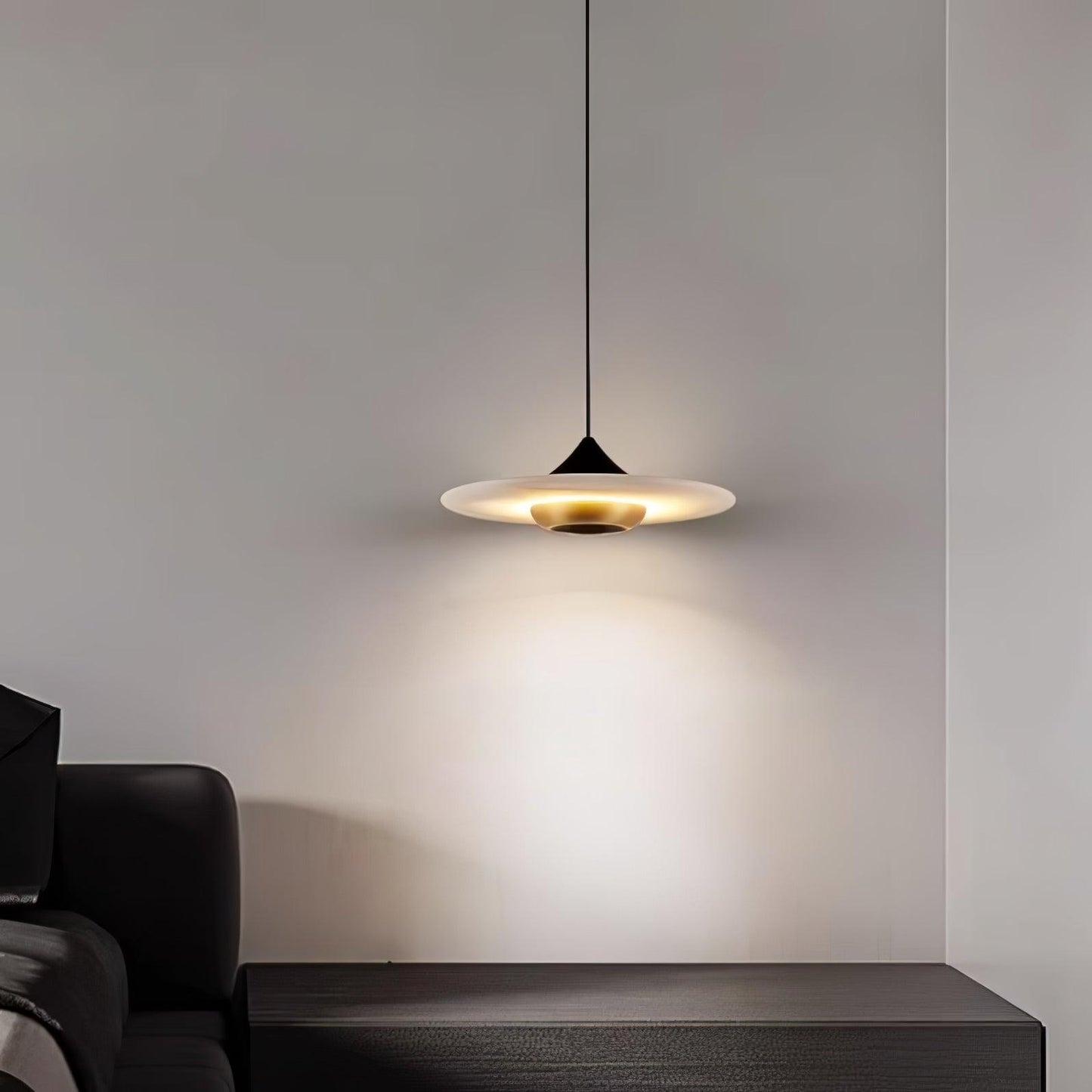 Moderne UFO Pendelleuchte – Elegante Hängelampe mit Scheibenschirm für Esstisch, Wohnzimmer & Küche