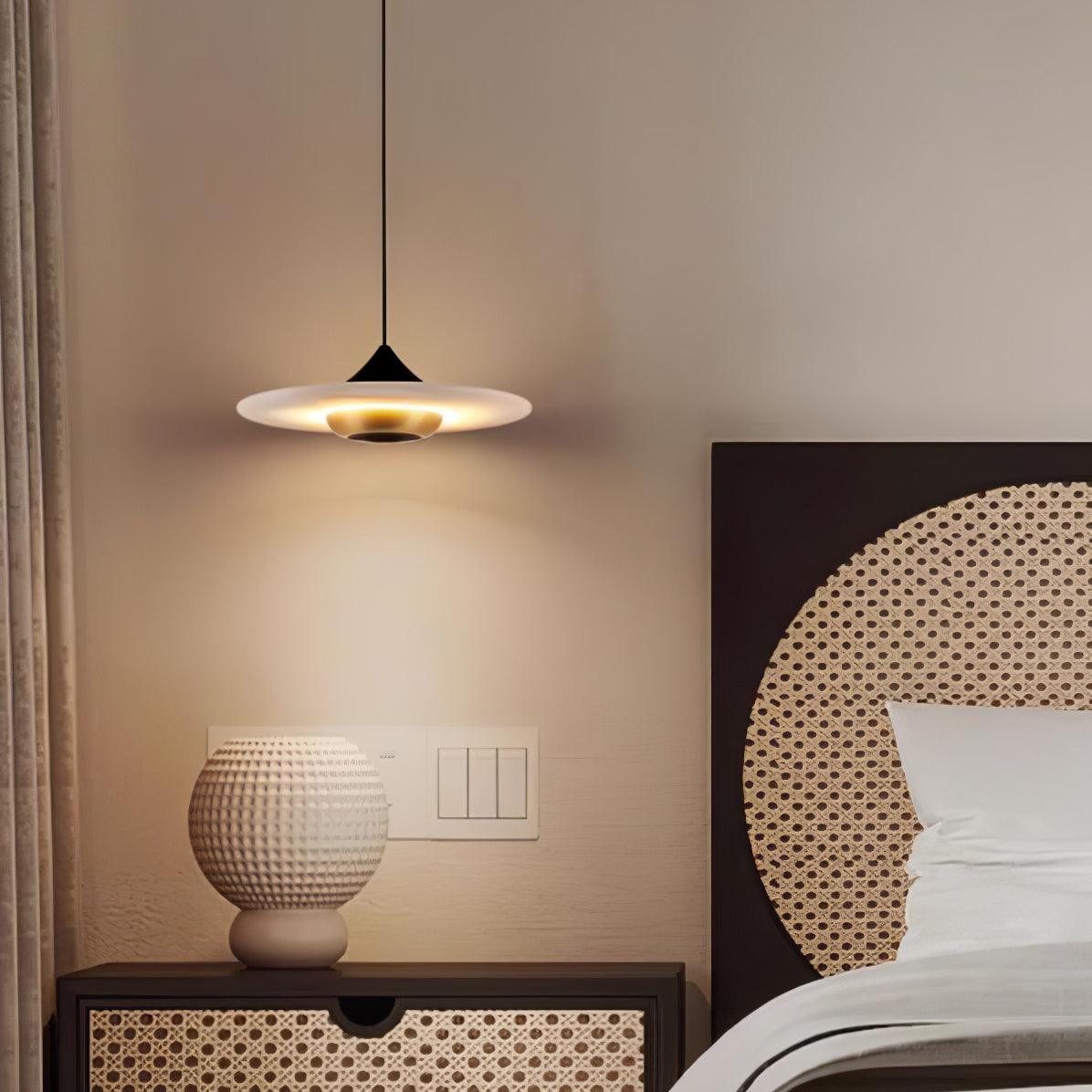 Moderne UFO Pendelleuchte – Elegante Hängelampe mit Scheibenschirm für Esstisch, Wohnzimmer & Küche