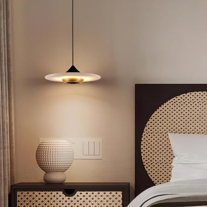 Moderne UFO Pendelleuchte – Elegante Hängelampe mit Scheibenschirm für Esstisch, Wohnzimmer & Küche