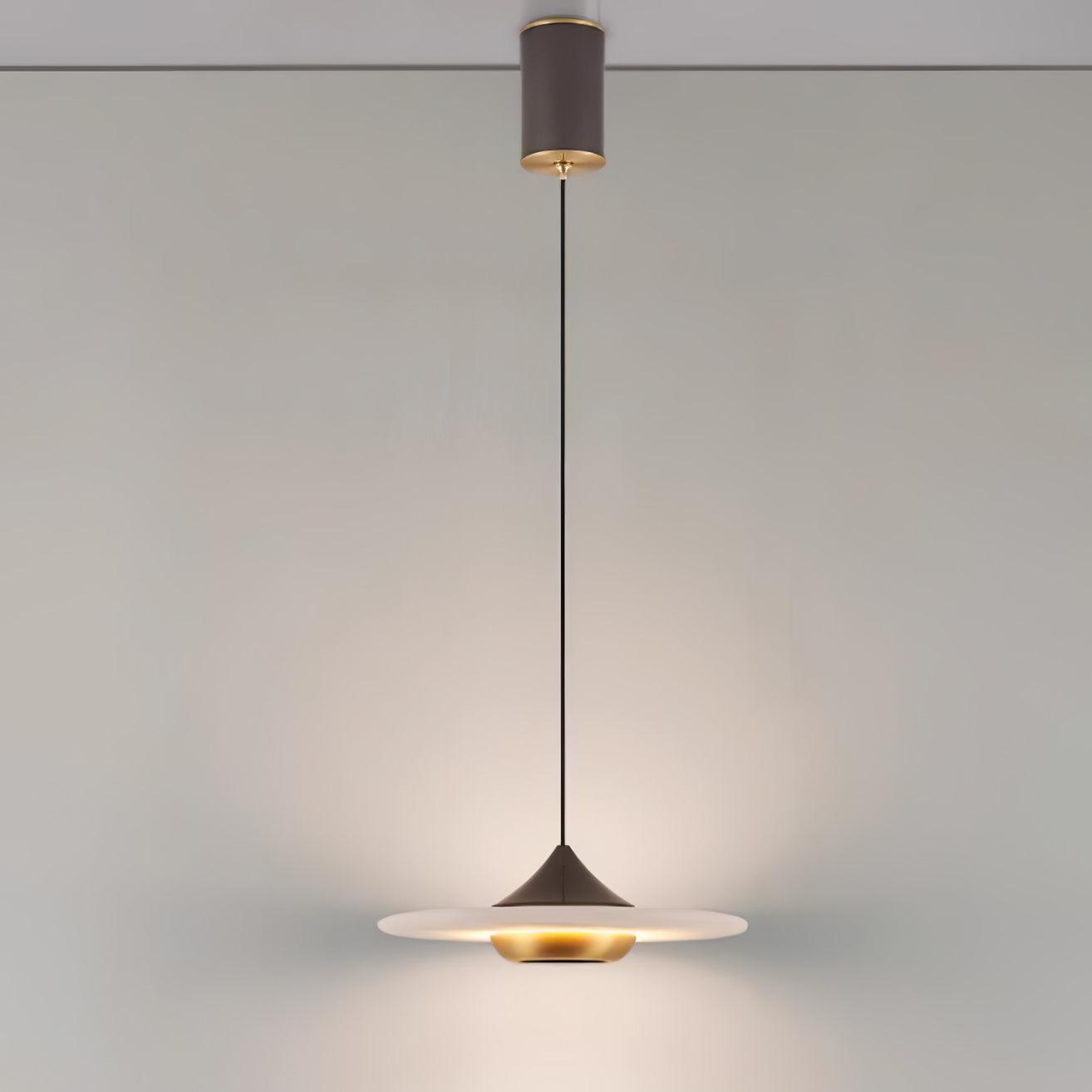 Moderne UFO Pendelleuchte – Elegante Hängelampe mit Scheibenschirm für Esstisch, Wohnzimmer & Küche