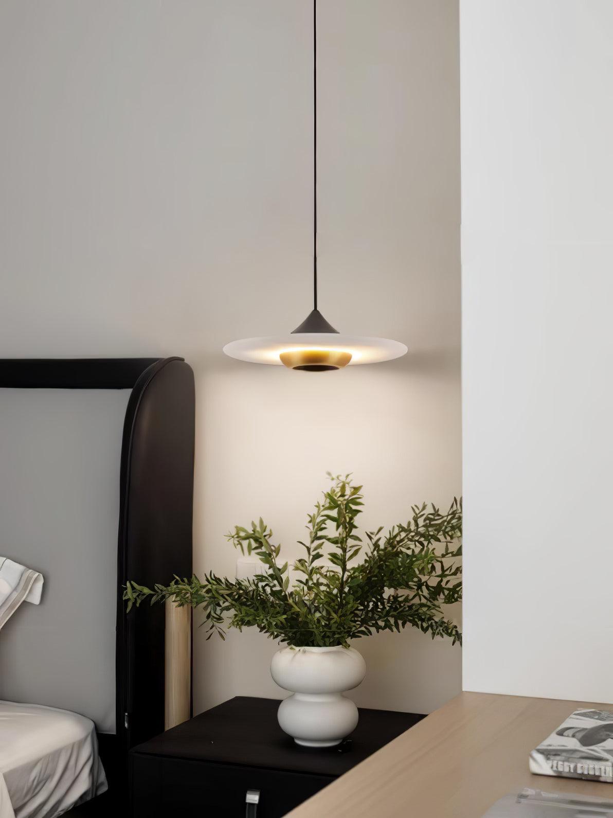 Moderne UFO Pendelleuchte – Elegante Hängelampe mit Scheibenschirm für Esstisch, Wohnzimmer & Küche