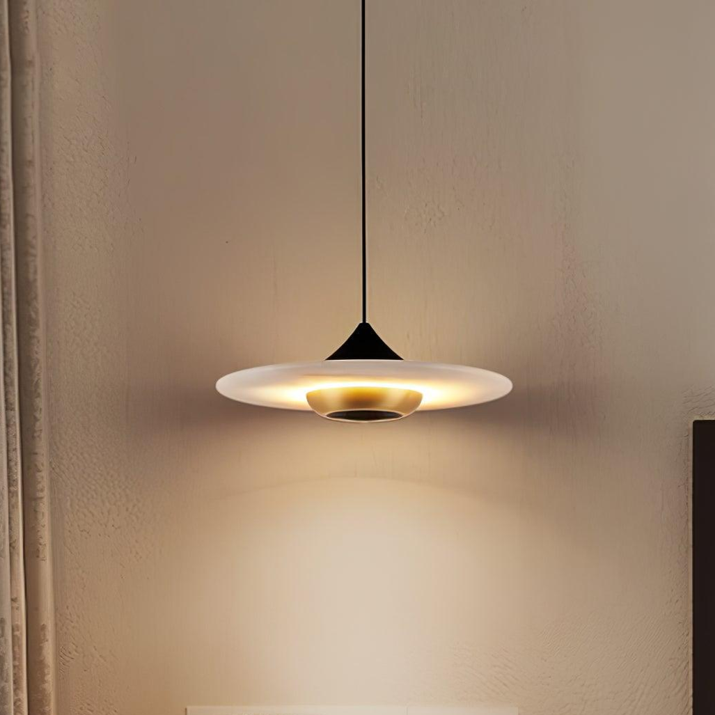 Moderne UFO Pendelleuchte – Elegante Hängelampe mit Scheibenschirm für Esstisch, Wohnzimmer & Küche