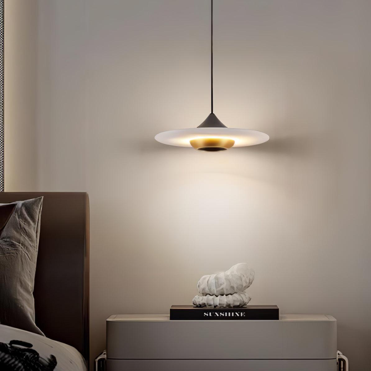 Moderne UFO Pendelleuchte – Elegante Hängelampe mit Scheibenschirm für Esstisch, Wohnzimmer & Küche