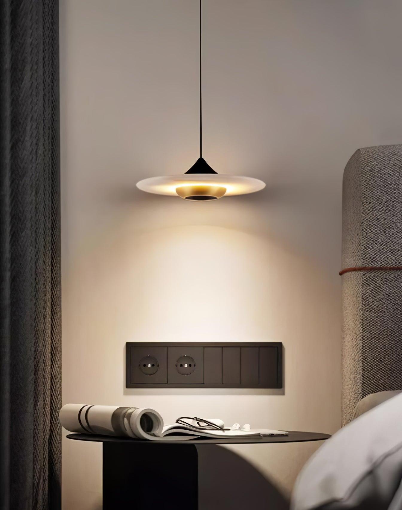 Moderne UFO Pendelleuchte – Elegante Hängelampe mit Scheibenschirm für Esstisch, Wohnzimmer & Küche