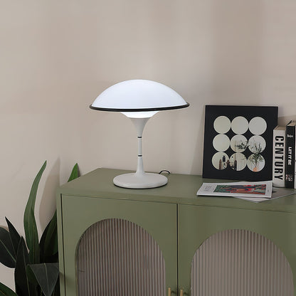 Modern designer table lamp for living room & bedroom – Dimmable LED light, mushroom shape, ambient lighting, minimalist retro style