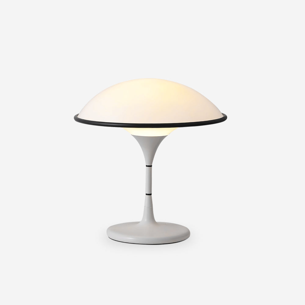 Modern designer table lamp for living room & bedroom – Dimmable LED light, mushroom shape, ambient lighting, minimalist retro style
