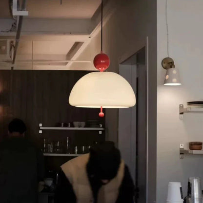 Französische Retro Hängeleuchte aus Glas, Vintage Design, Elegante Deckenleuchte für Esszimmer