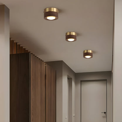 WalnutLume Light – Moderne LED-Deckenleuchte aus Walnussholz