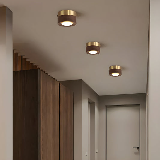 WalnutLume Light – Moderne LED-Deckenleuchte aus Walnussholz