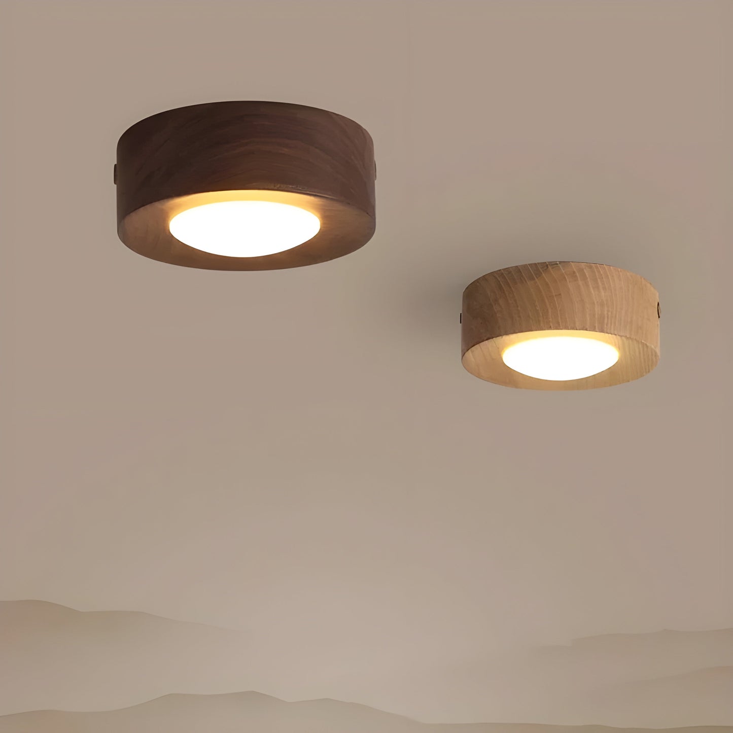 WalnutLume Light – Moderne LED-Deckenleuchte aus Walnussholz