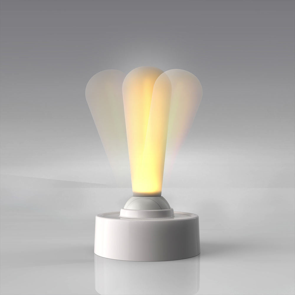 Retro table lamp with toggle switch – Rechargeable LED light in minimalist design with touch function and two brightness levels