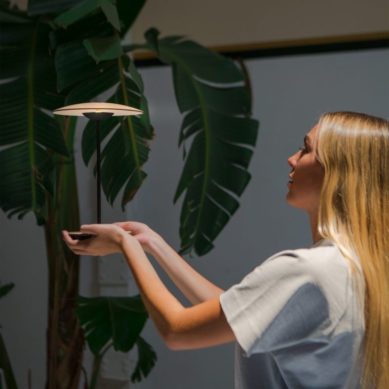 Moderne LED-Tischlampe aus Metall mit Druckknopfschalter – Stilvolle Designerleuchte mit warmem bis kühlem Licht für elegantes Raumambiente