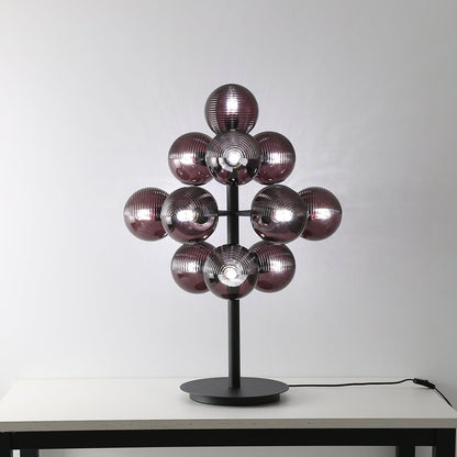 Design-Tischleuchte in Traubenform – G9-Fassung, Metall & Glas, künstlerisches Lichtobjekt, Ø50 cm