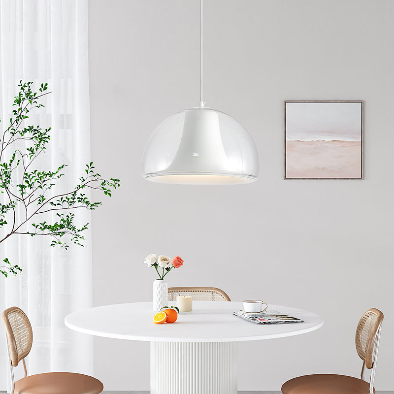 Moderne Pendelleuchte mit Doppelglas-Schirm – Minimalistische Hängeleuchte für Esszimmer, Küche & Wohnzimmer im skandinavischen Stil