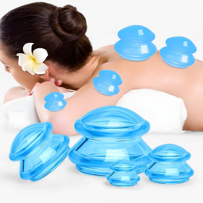 Premium Silikon‑Schröpf‑Set für Gesicht & Körper – Wiederverwendbare Massage‑Cups