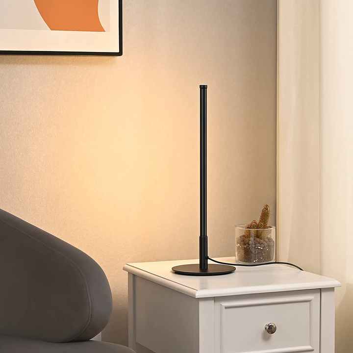 Minimalistische LED Tischlampe – Schlanke Lichtröhre für indirekte Beleuchtung im Wohnzimmer, Schlafzimmer oder Büro