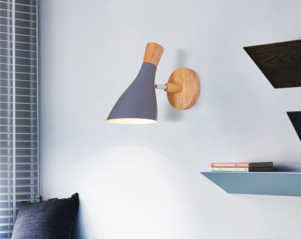 Moderne LED-Holz Schlafzimmer Wand Licht Lampe
