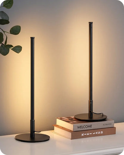 Minimalistische LED Tischlampe – Schlanke Lichtröhre für indirekte Beleuchtung im Wohnzimmer, Schlafzimmer oder Büro