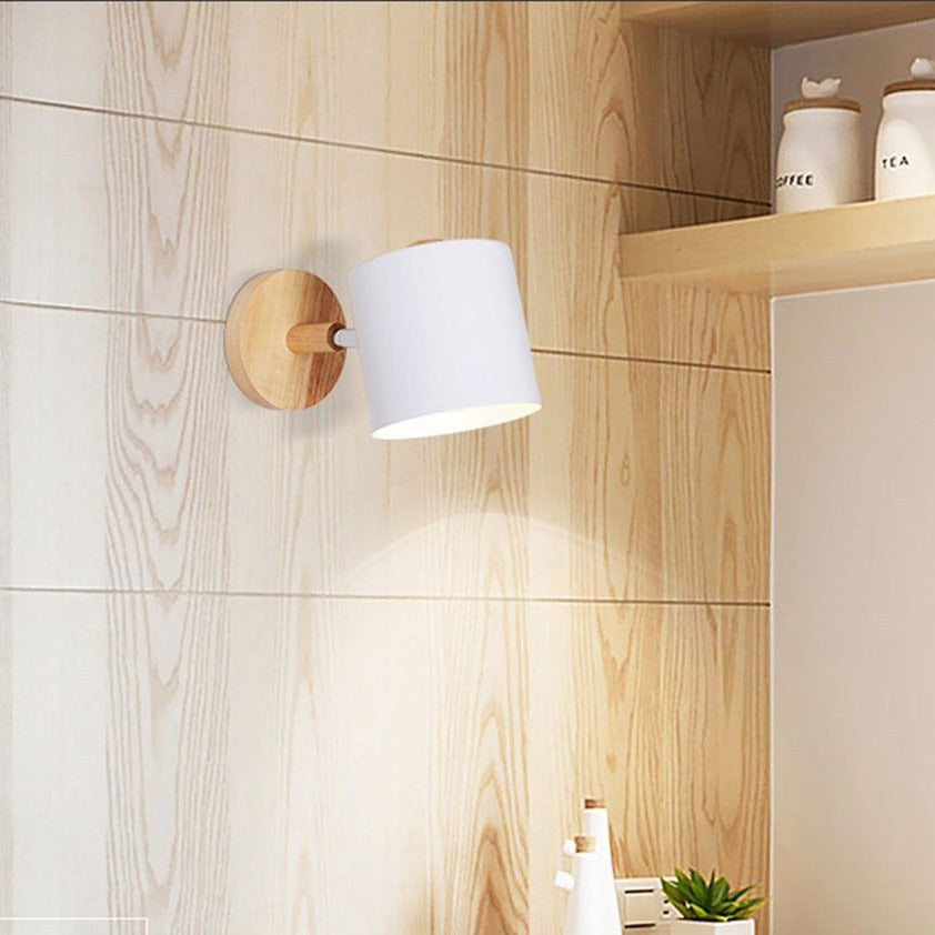 Moderne LED-Holz Schlafzimmer Wand Licht Lampe