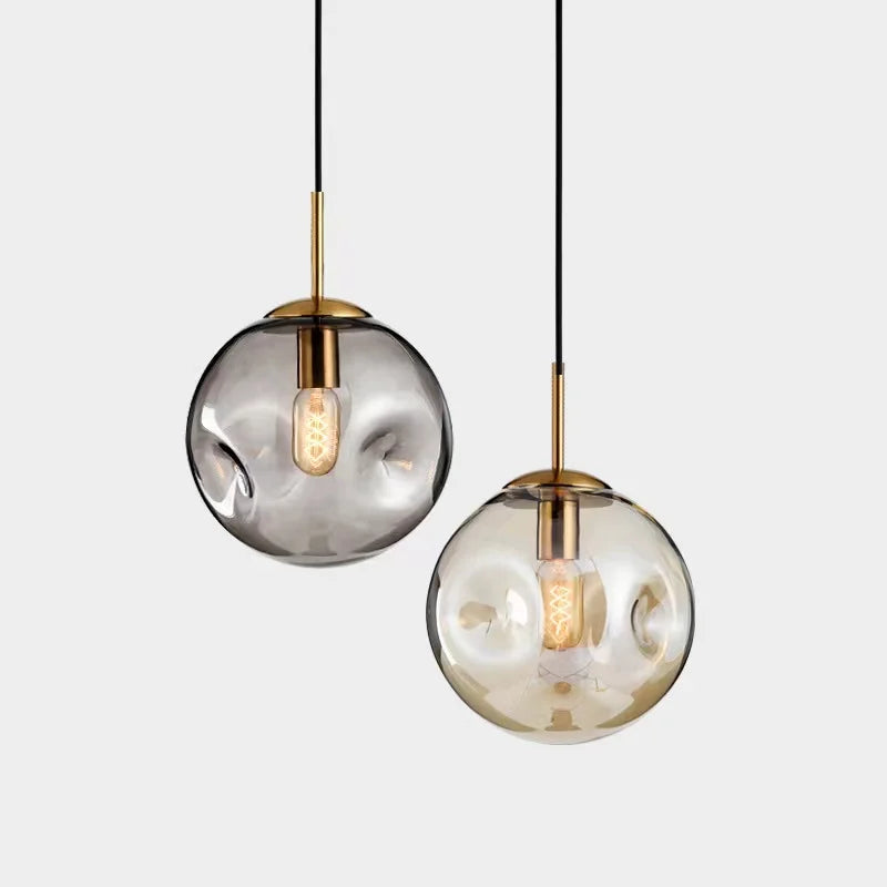 Moderne Glas Pendelleuchte im Blasendesign – Elegante Hängeleuchte mit Vintage Touch für Wohnzimmer, Esszimmer & Küche